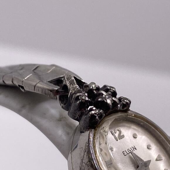 Elgin 10k Gold Filled Case Diamond Vintage Womens Watch Works Running Diamonds